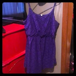 Purple lace overlay dress